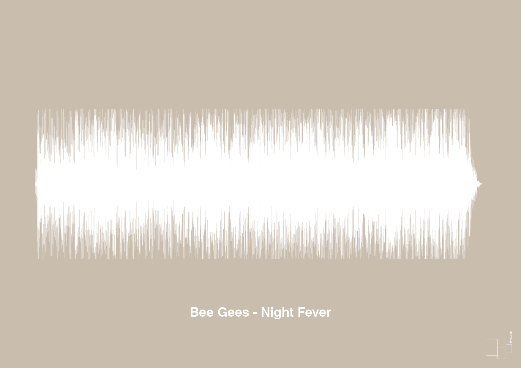 bee gees - night fever - Plakat med Musik i Creamy Mushroom