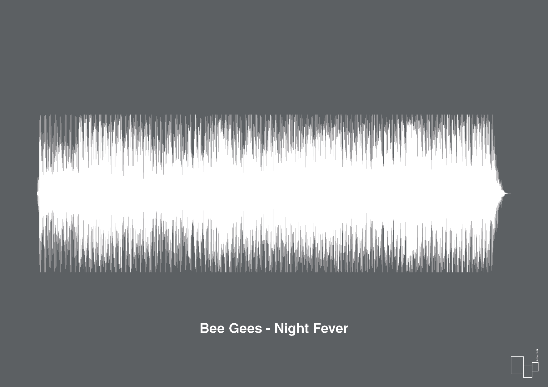 bee gees - night fever - Plakat med Musik i Graphic Charcoal