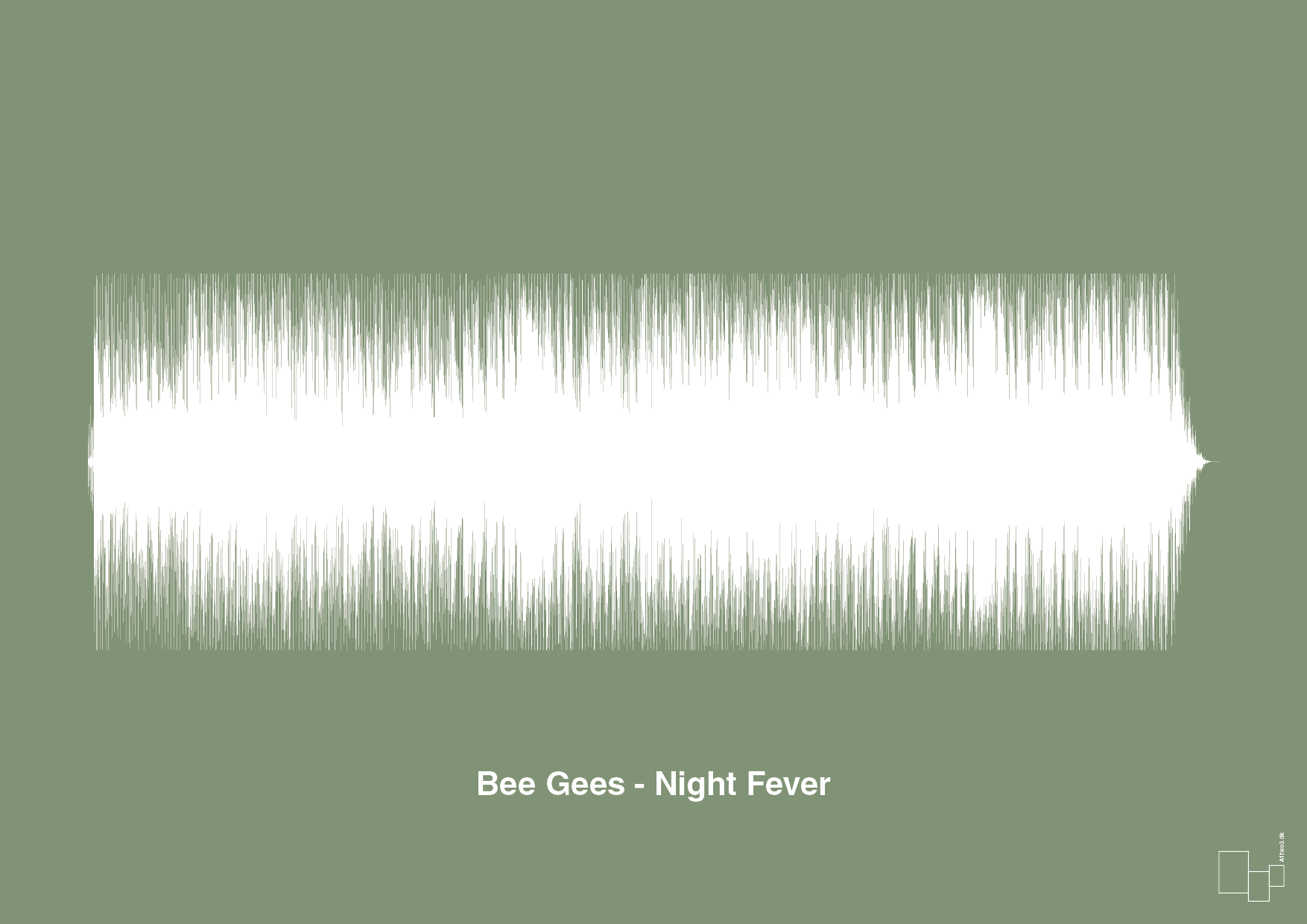 bee gees - night fever - Plakat med Musik i Jade