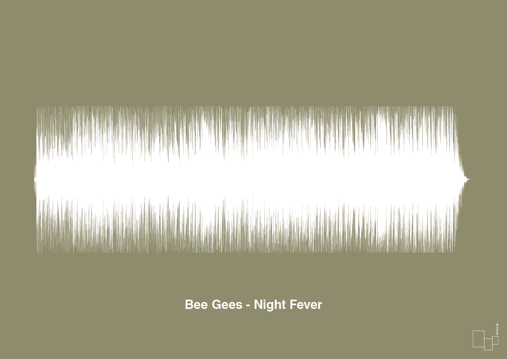 bee gees - night fever - Plakat med Musik i Misty Forrest