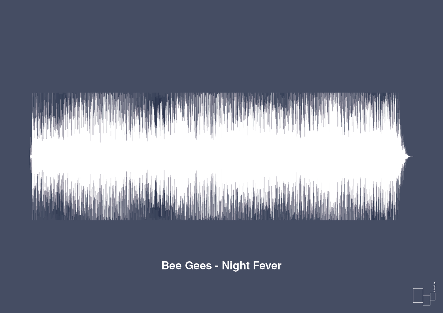 bee gees - night fever - Plakat med Musik i Petrol