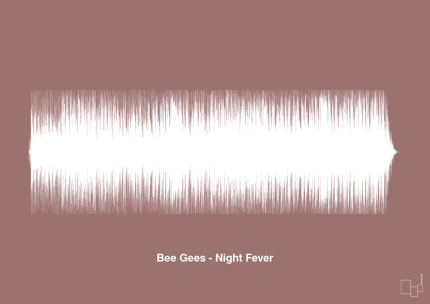 bee gees - night fever - Plakat med Musik i Plum