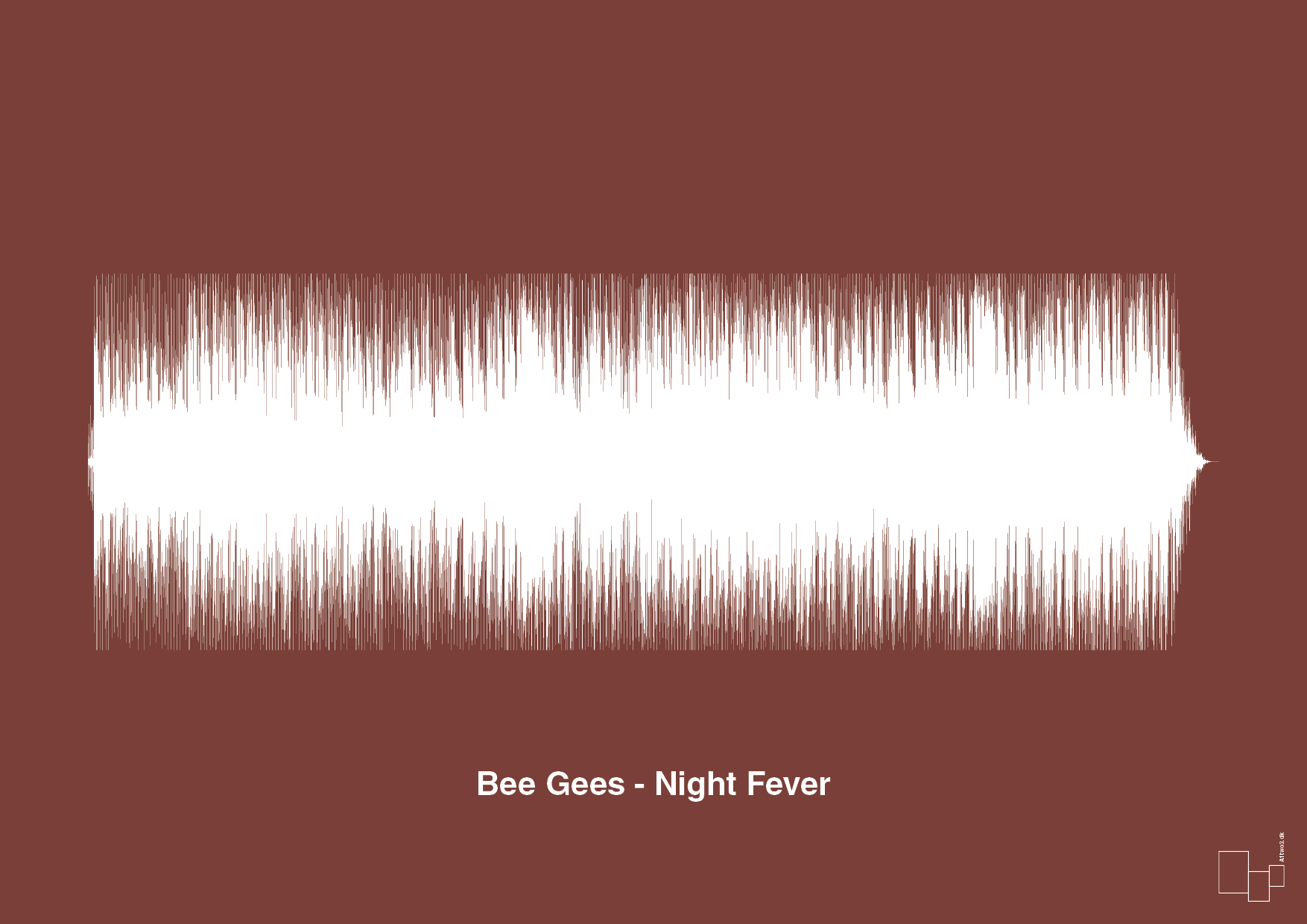 bee gees - night fever - Plakat med Musik i Red Pepper