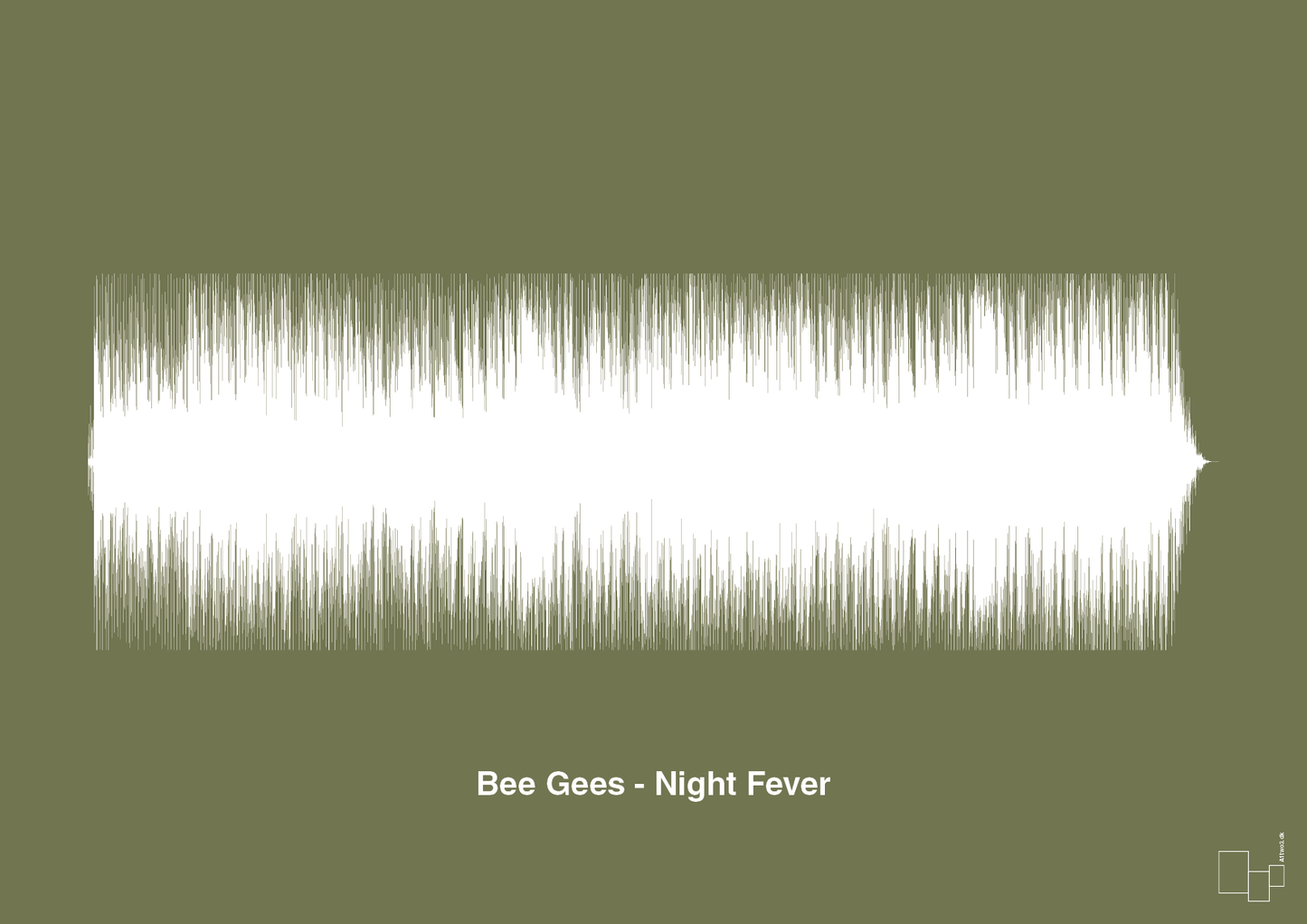 bee gees - night fever - Plakat med Musik i Secret Meadow
