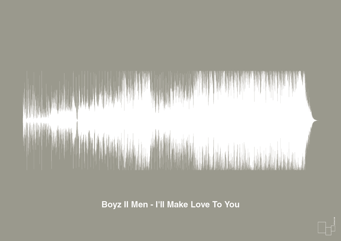 boyz II men - i'll make love to you - Plakat med Musik i Battleship Gray