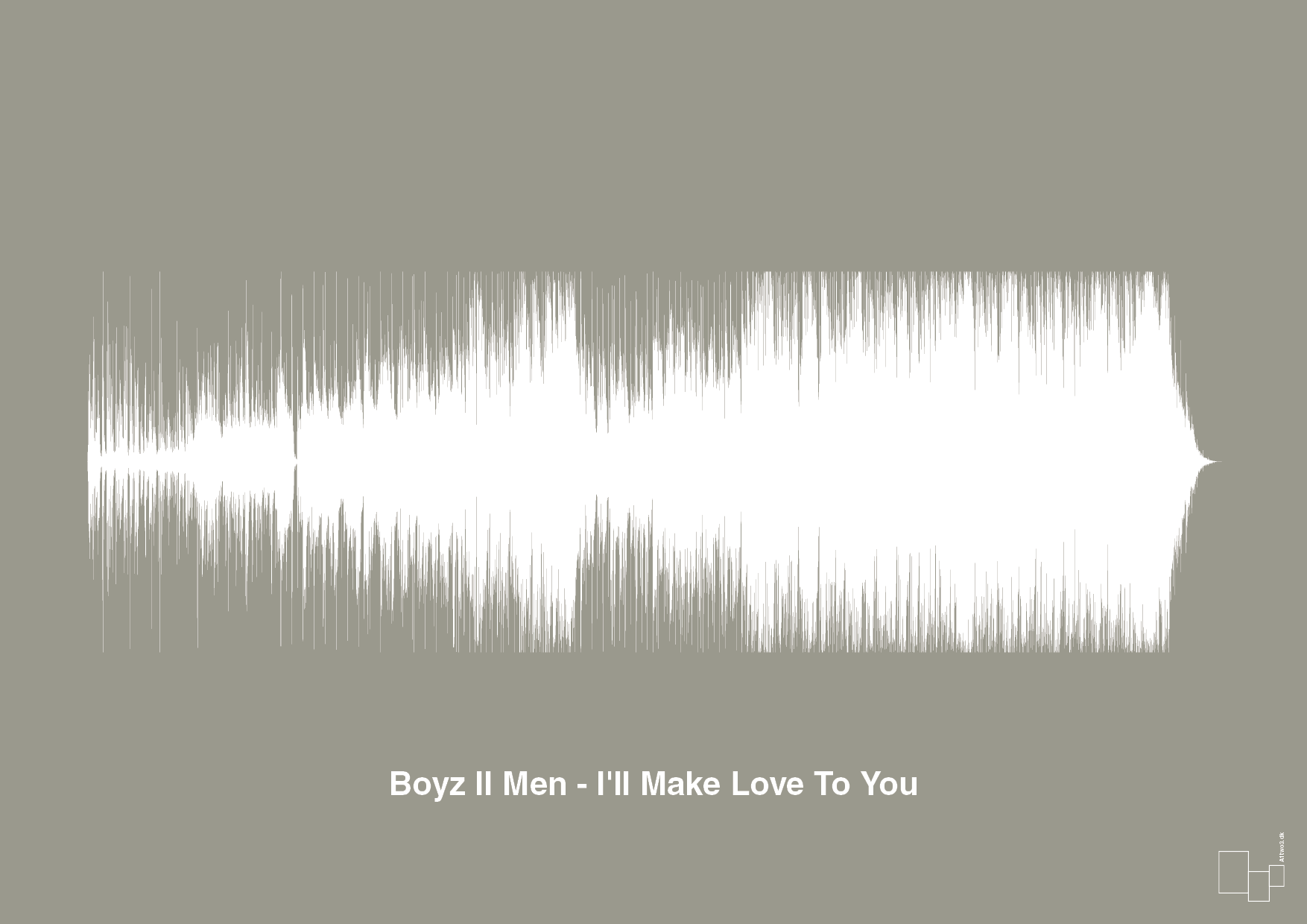 boyz II men - i'll make love to you - Plakat med Musik i Battleship Gray