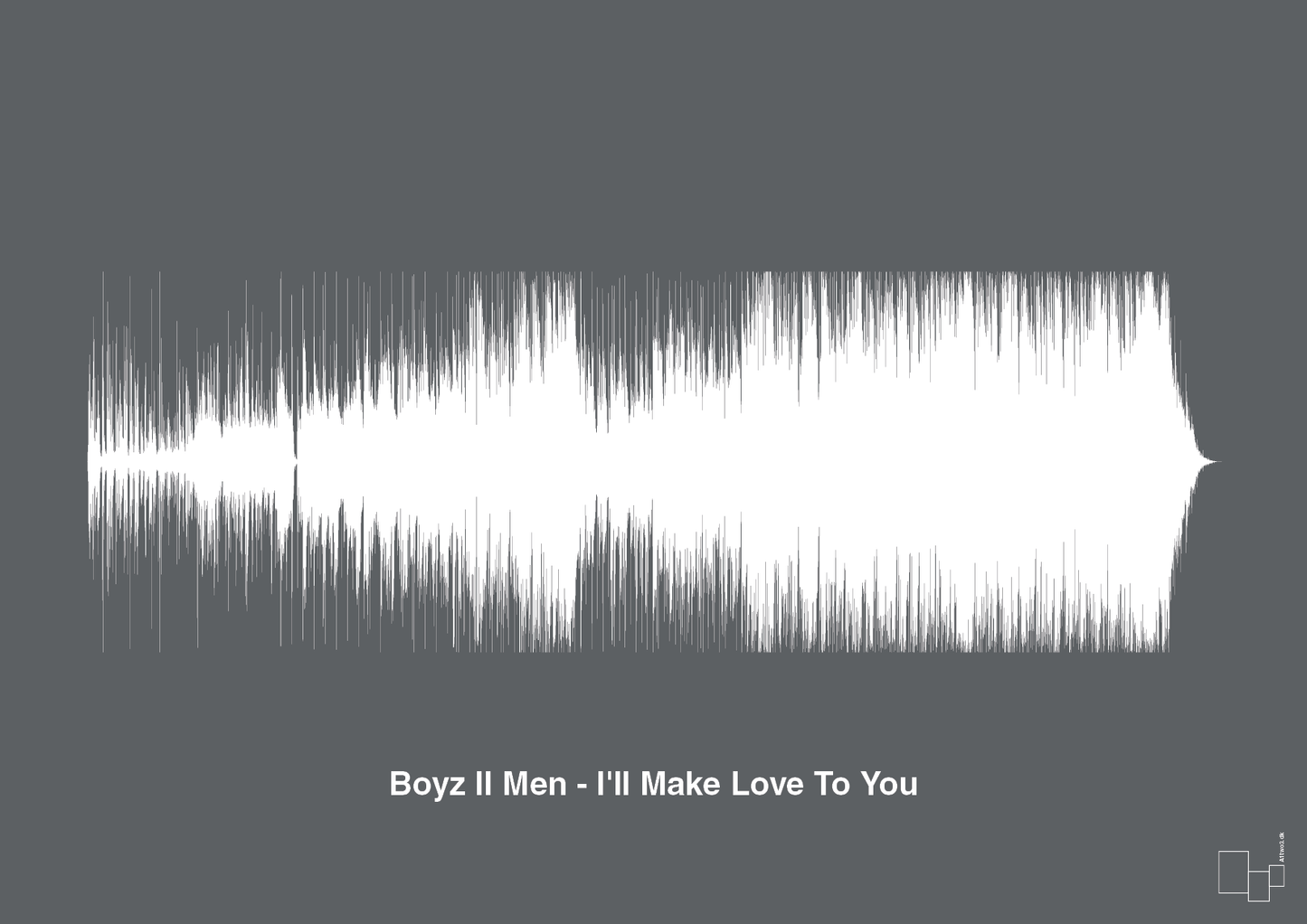 boyz II men - i'll make love to you - Plakat med Musik i Graphic Charcoal