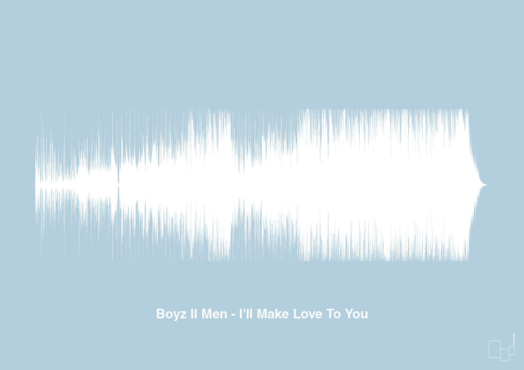 boyz II men - i'll make love to you - Plakat med Musik i Heavenly Blue