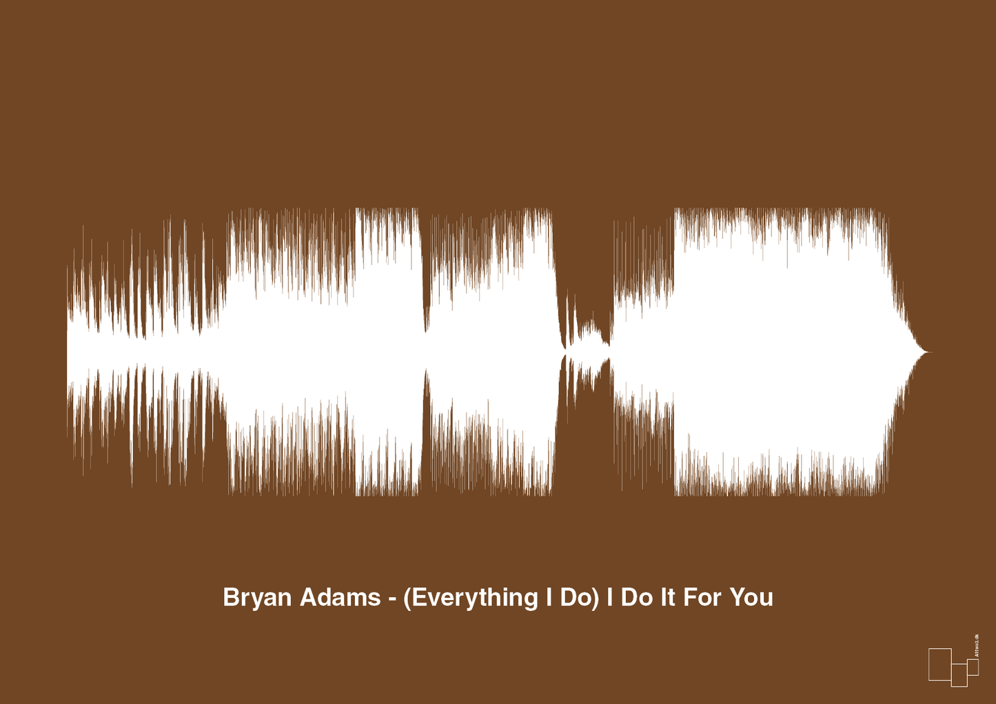 bryan adams - (everything i do) i do it for you - Plakat med Musik i Dark Brown