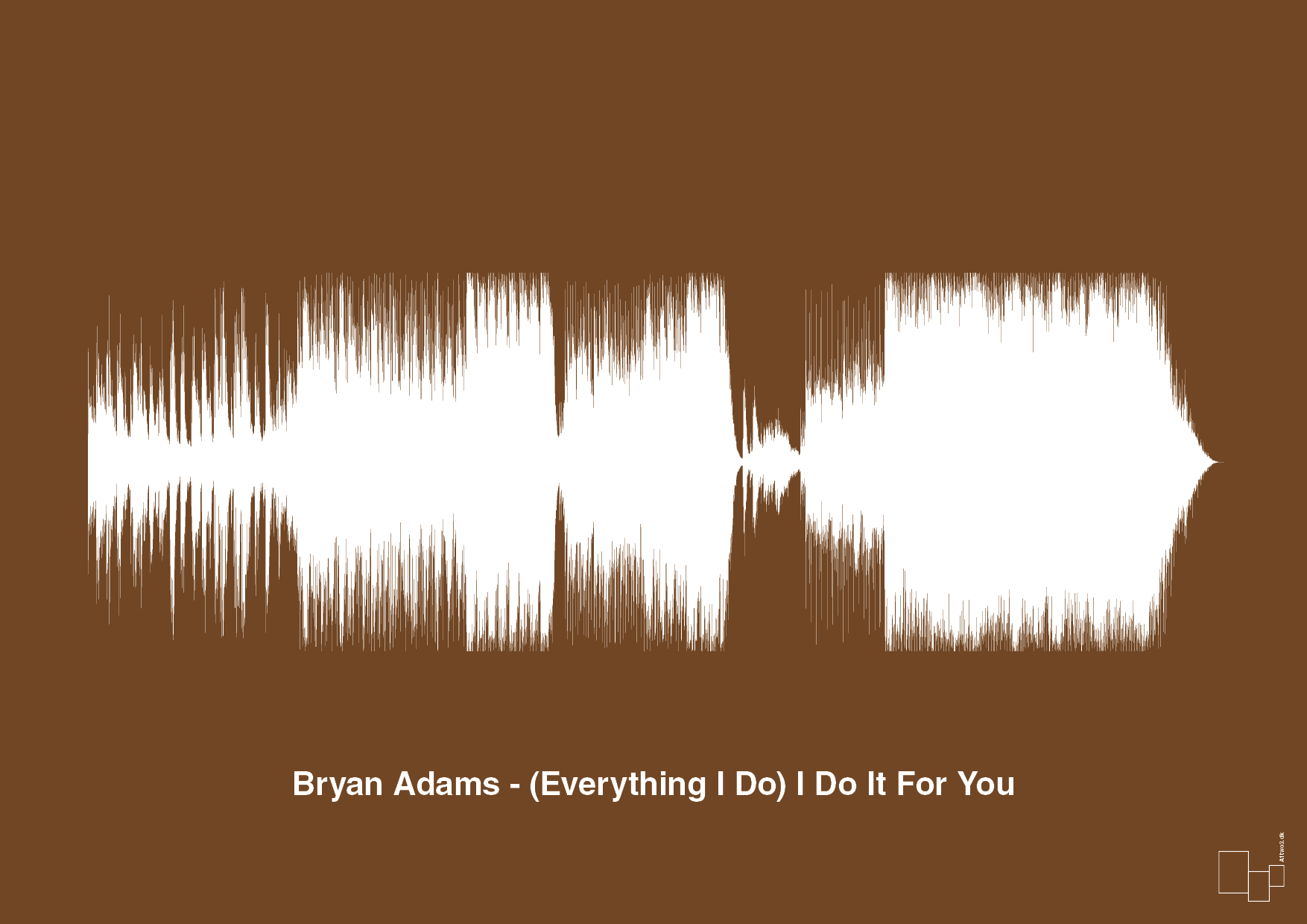 bryan adams - (everything i do) i do it for you - Plakat med Musik i Dark Brown