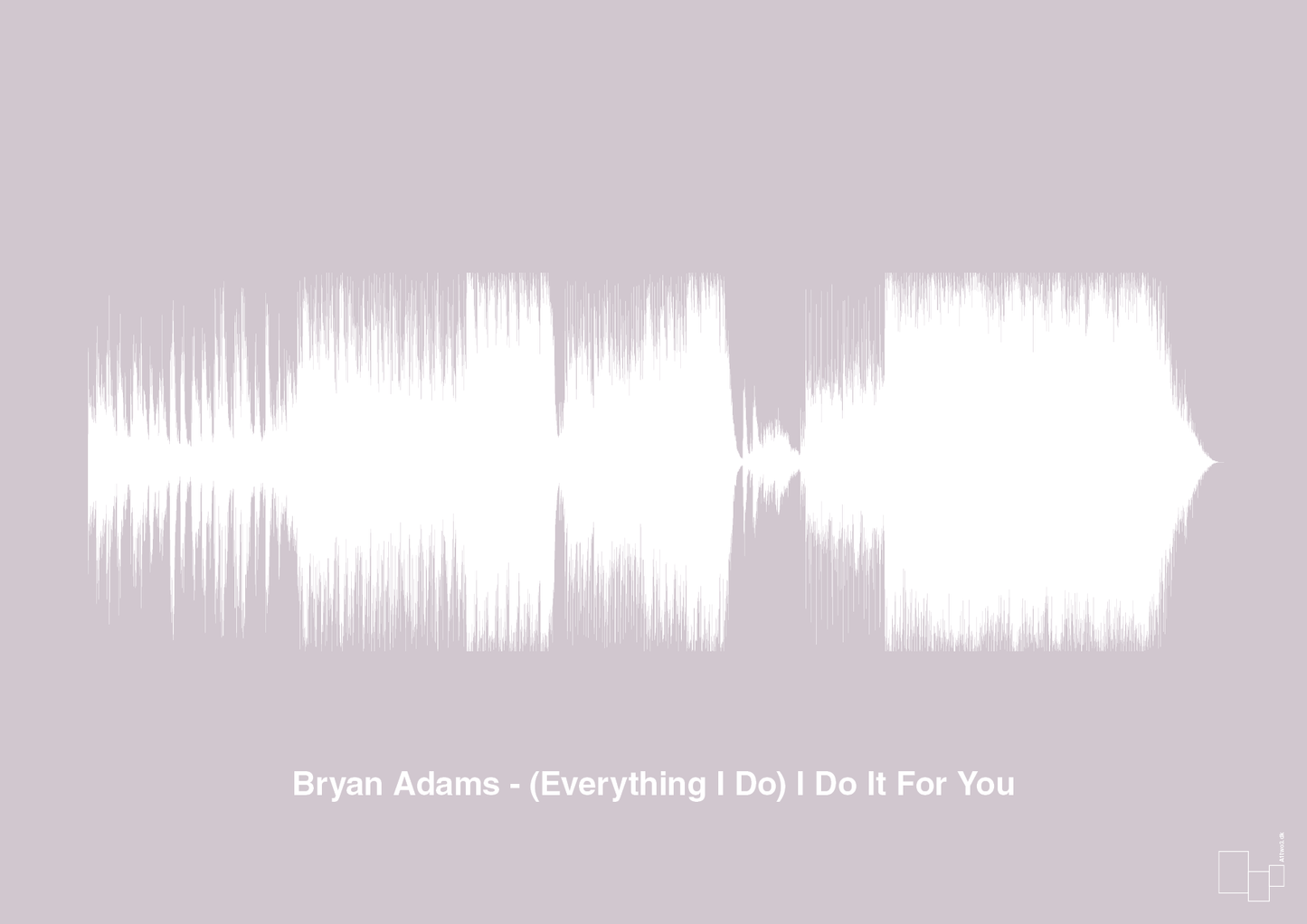 bryan adams - (everything i do) i do it for you - Plakat med Musik i Dusty Lilac