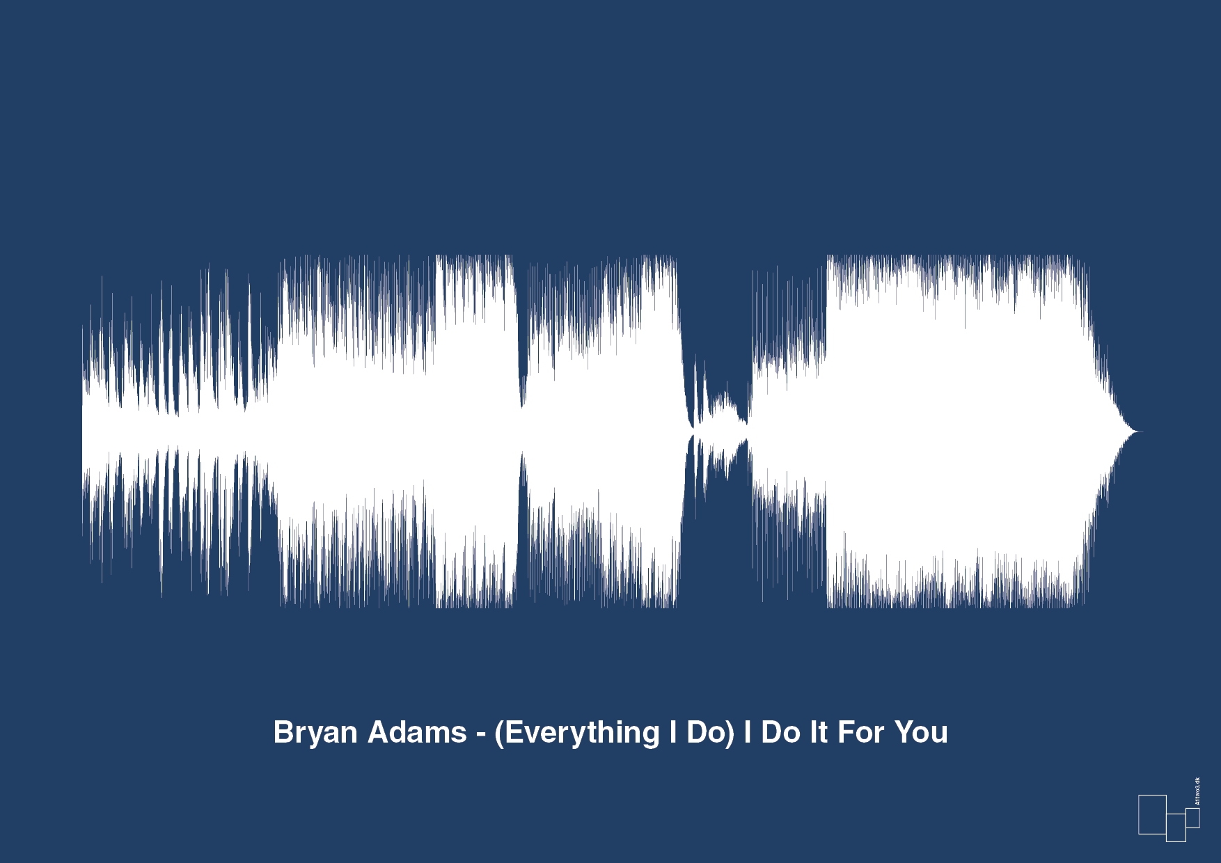 bryan adams - (everything i do) i do it for you - Plakat med Musik i Lapis Blue