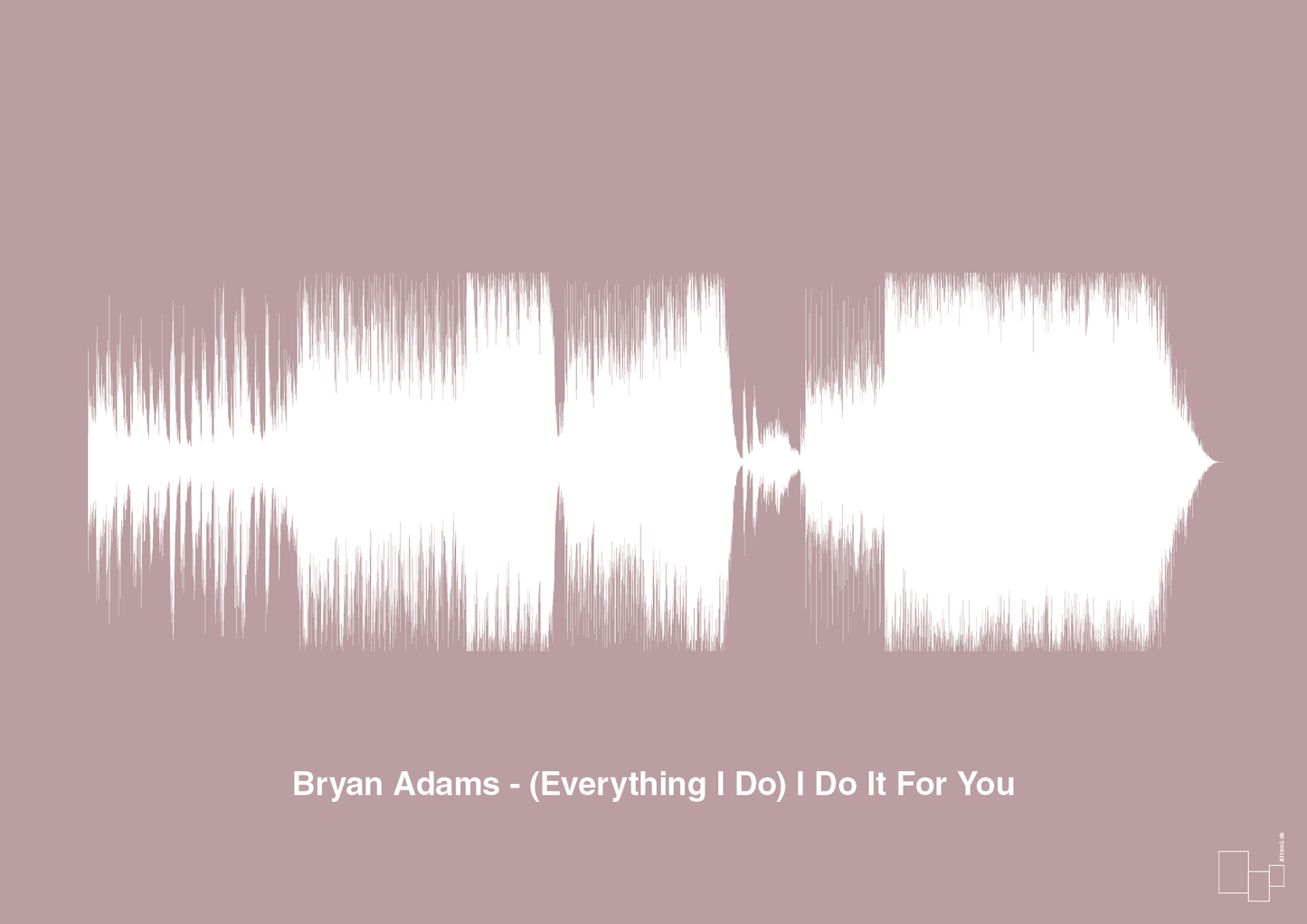bryan adams - (everything i do) i do it for you - Plakat med Musik i Light Rose