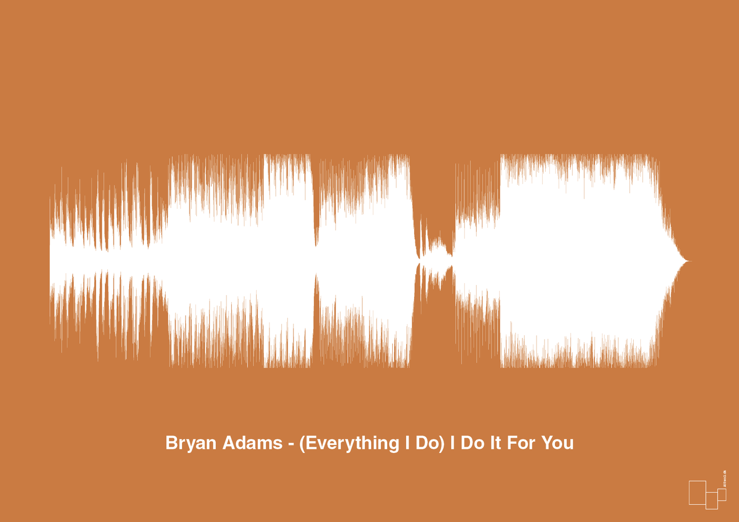 bryan adams - (everything i do) i do it for you - Plakat med Musik i Rumba Orange