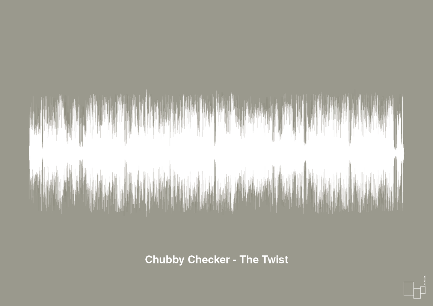 chubby checker - the twist - Plakat med Musik i Battleship Gray