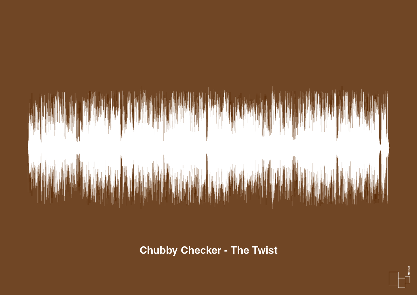 chubby checker - the twist - Plakat med Musik i Dark Brown