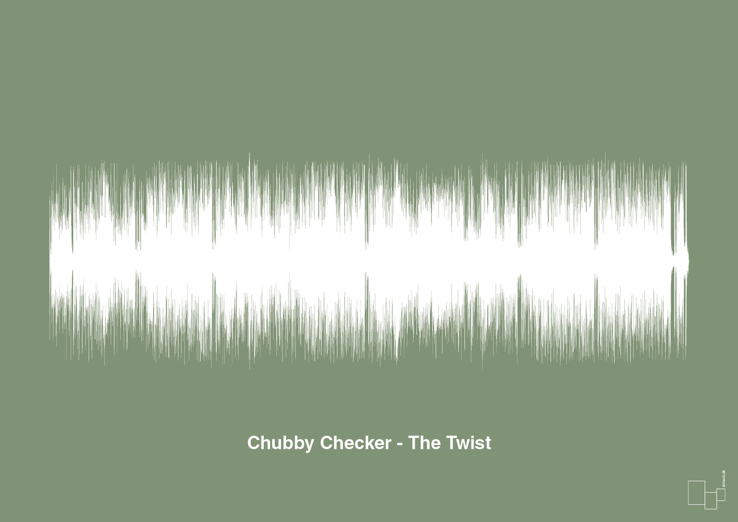 chubby checker - the twist - Plakat med Musik i Jade