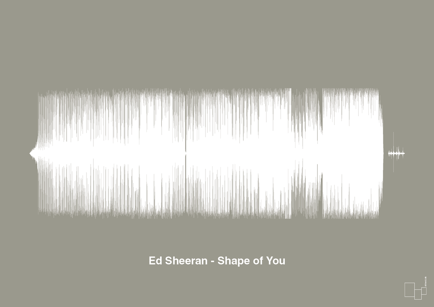 ed sheeran - shape of you - Plakat med Musik i Battleship Gray