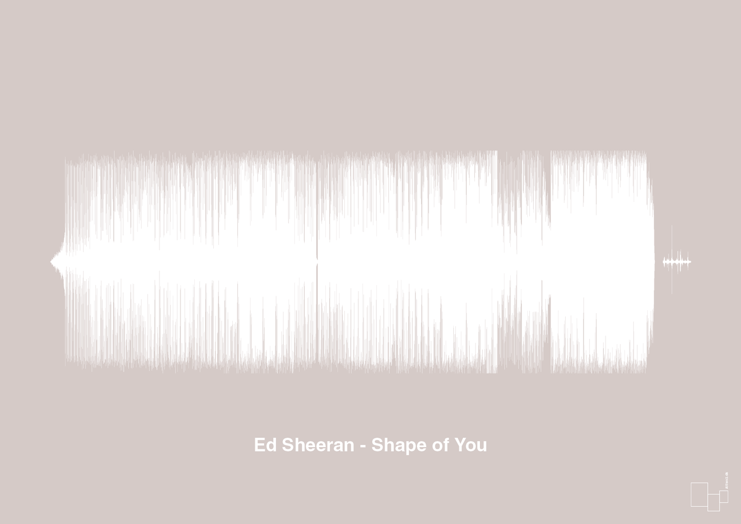 ed sheeran - shape of you - Plakat med Musik i Broken Beige