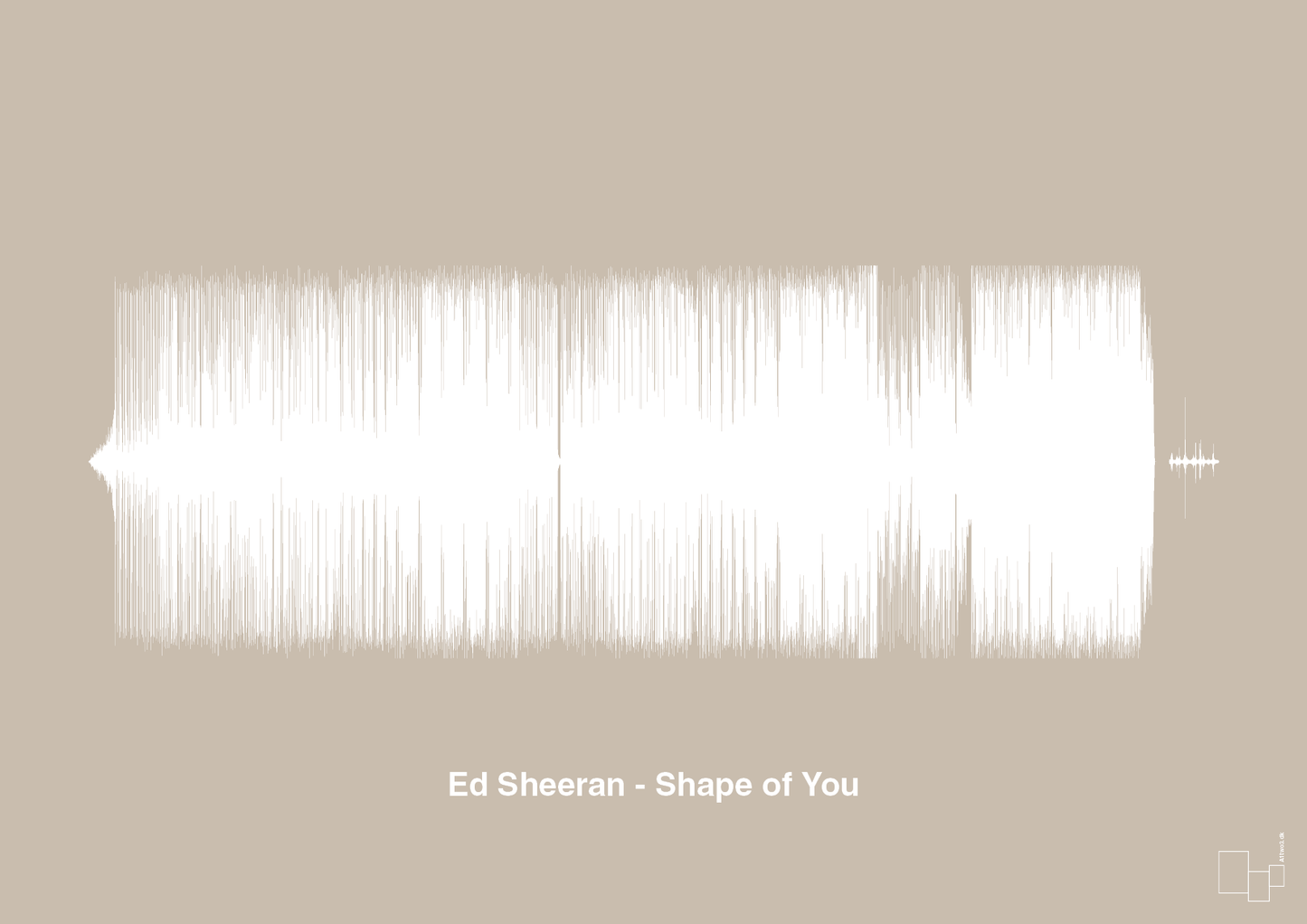 ed sheeran - shape of you - Plakat med Musik i Creamy Mushroom