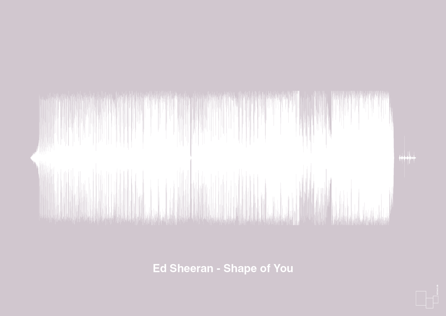 ed sheeran - shape of you - Plakat med Musik i Dusty Lilac