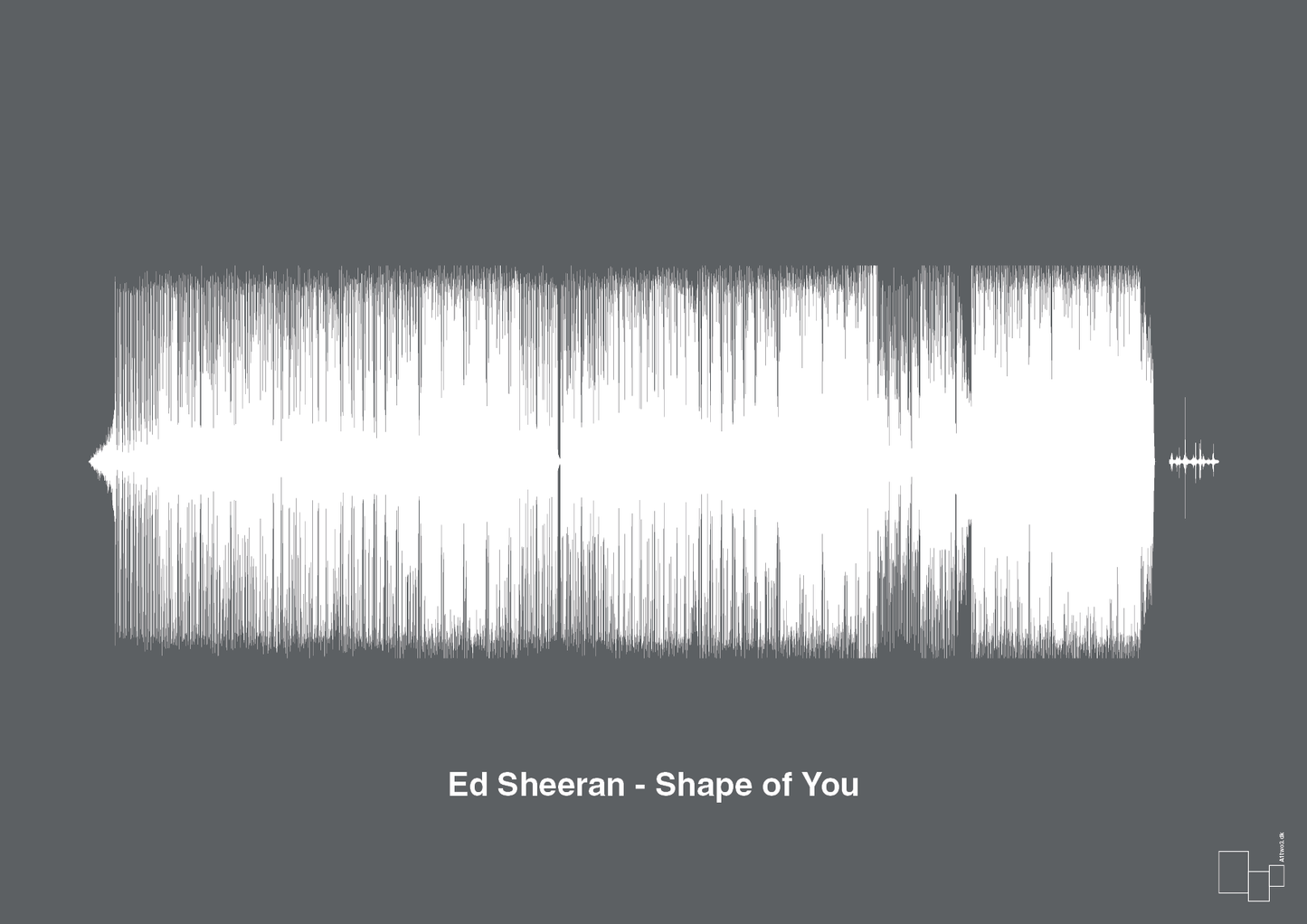 ed sheeran - shape of you - Plakat med Musik i Graphic Charcoal