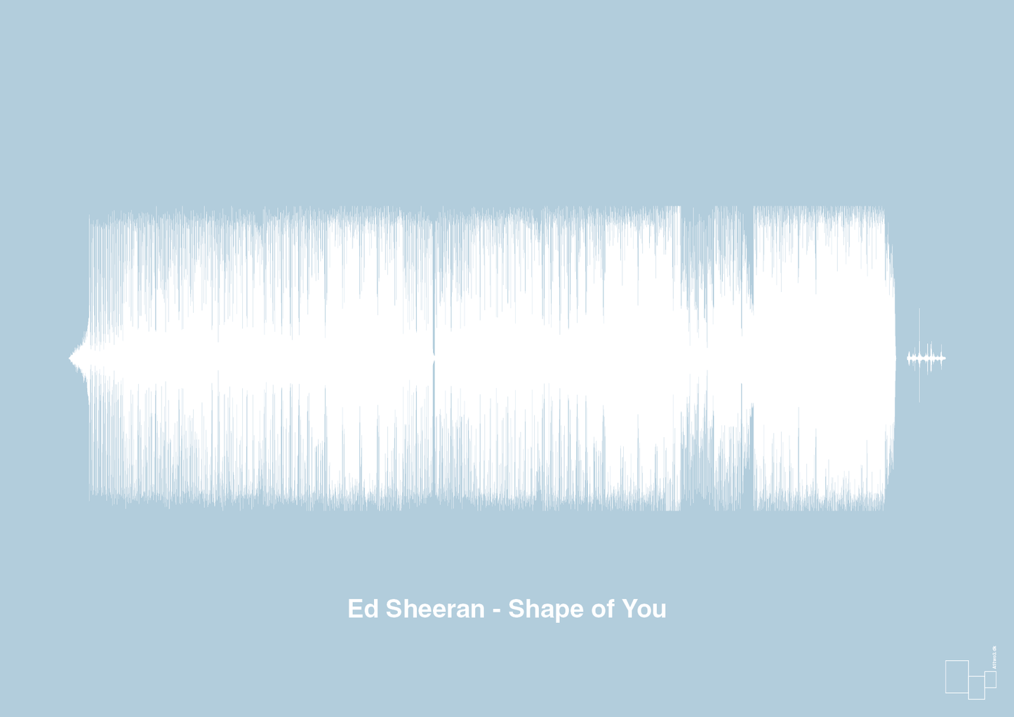 ed sheeran - shape of you - Plakat med Musik i Heavenly Blue