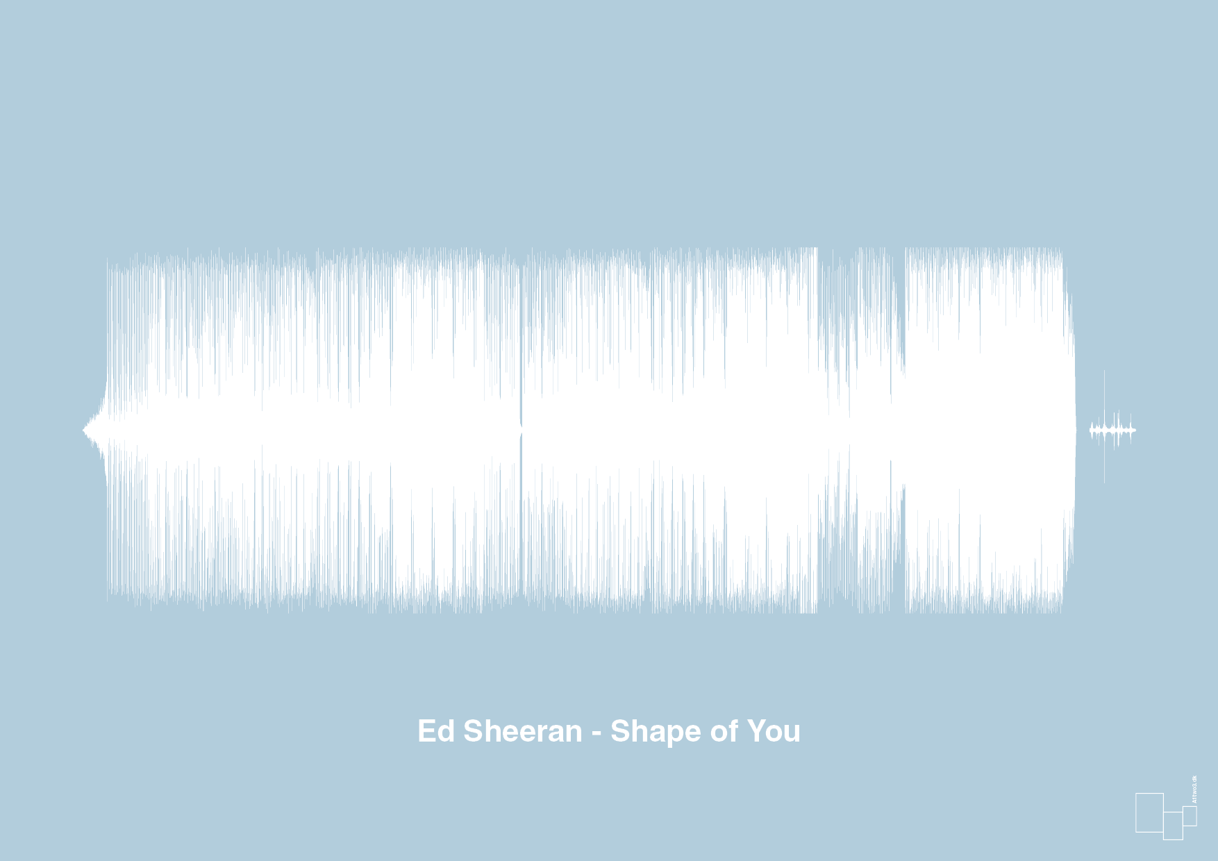 ed sheeran - shape of you - Plakat med Musik i Heavenly Blue