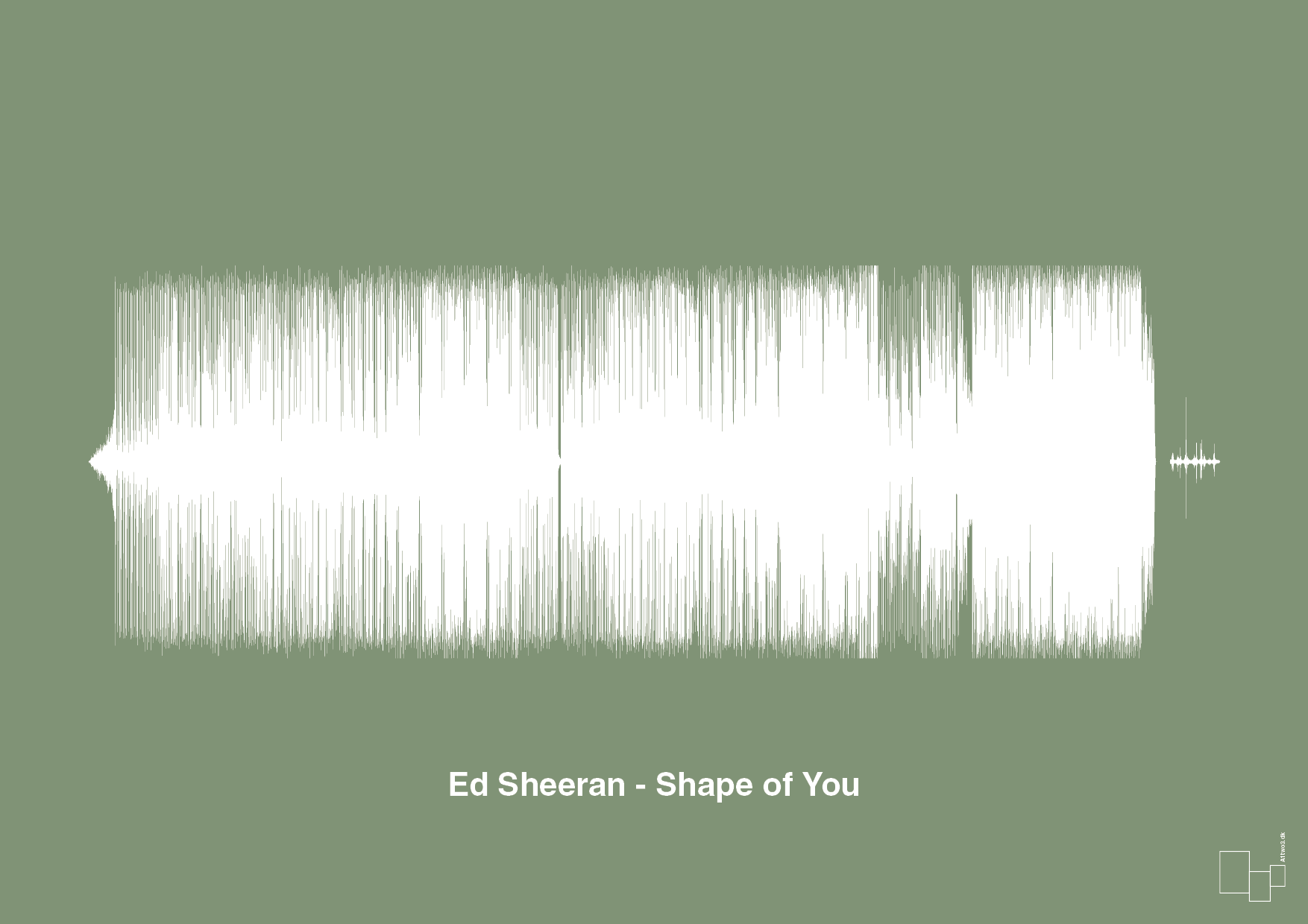 ed sheeran - shape of you - Plakat med Musik i Jade