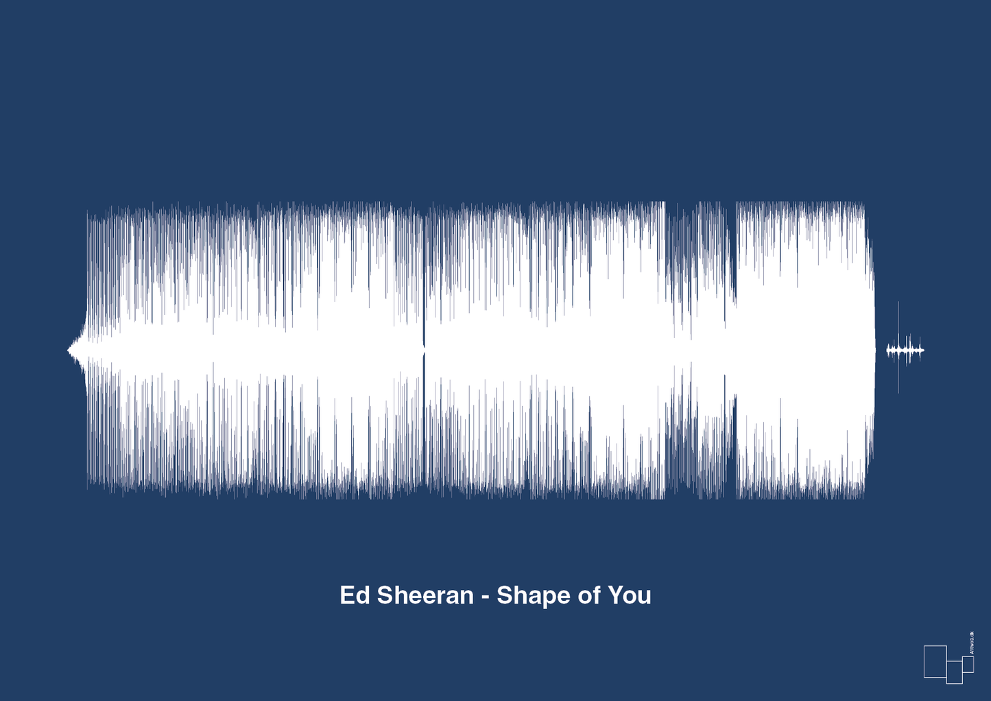 ed sheeran - shape of you - Plakat med Musik i Lapis Blue