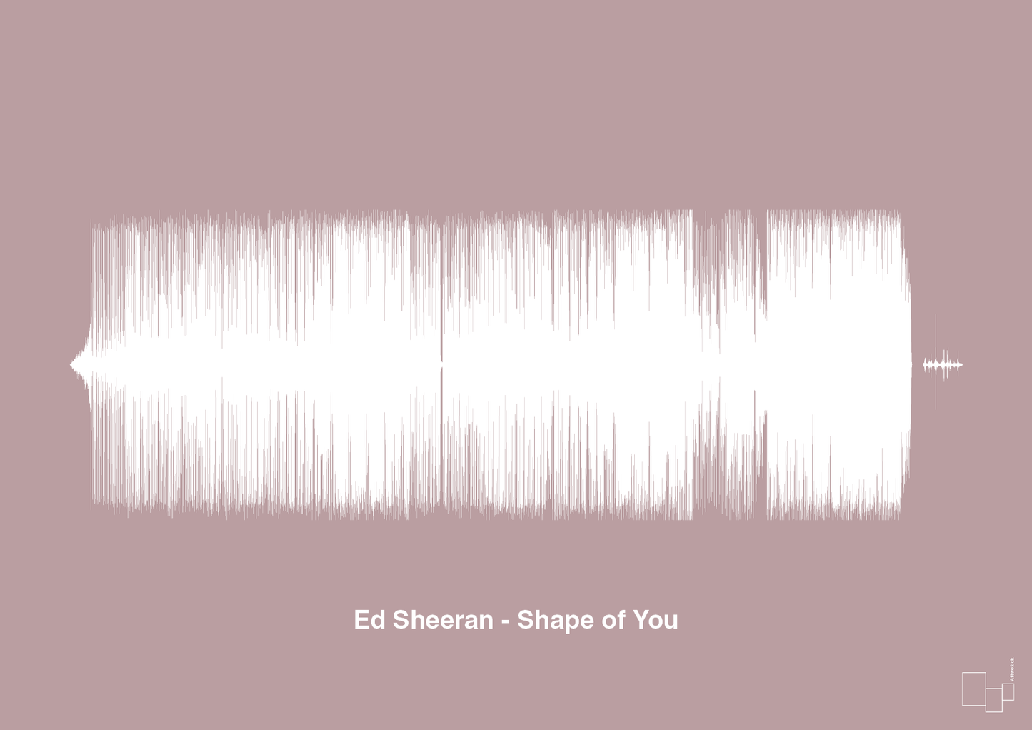 ed sheeran - shape of you - Plakat med Musik i Light Rose