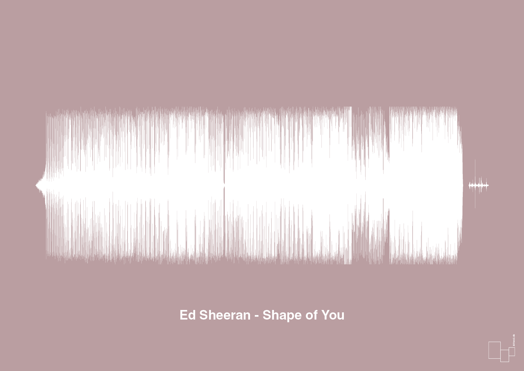 ed sheeran - shape of you - Plakat med Musik i Light Rose