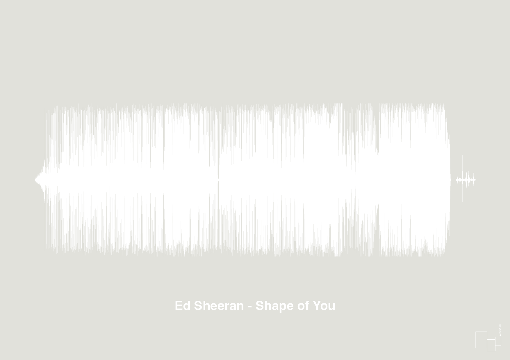 ed sheeran - shape of you - Plakat med Musik i Painters White