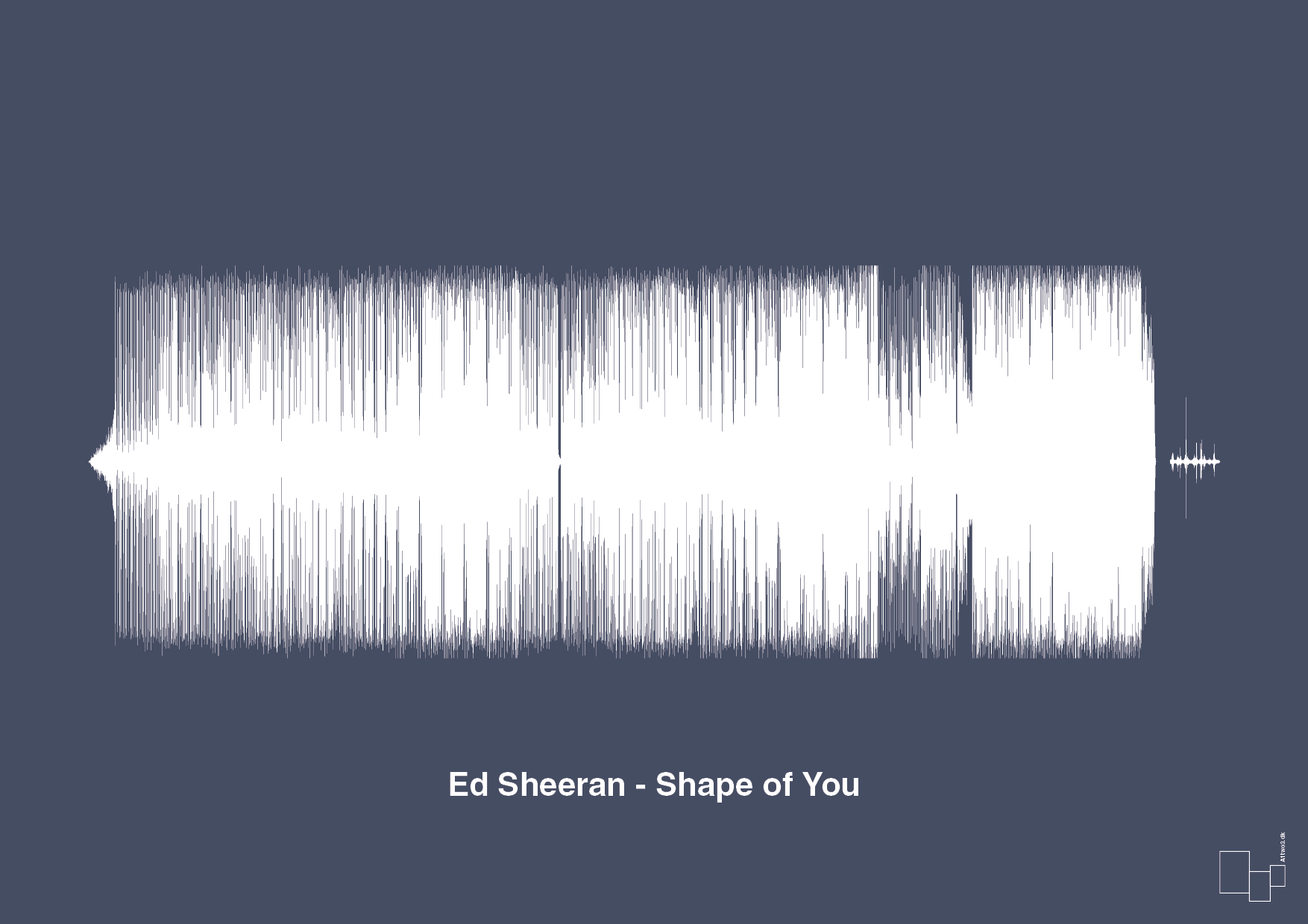 ed sheeran - shape of you - Plakat med Musik i Petrol