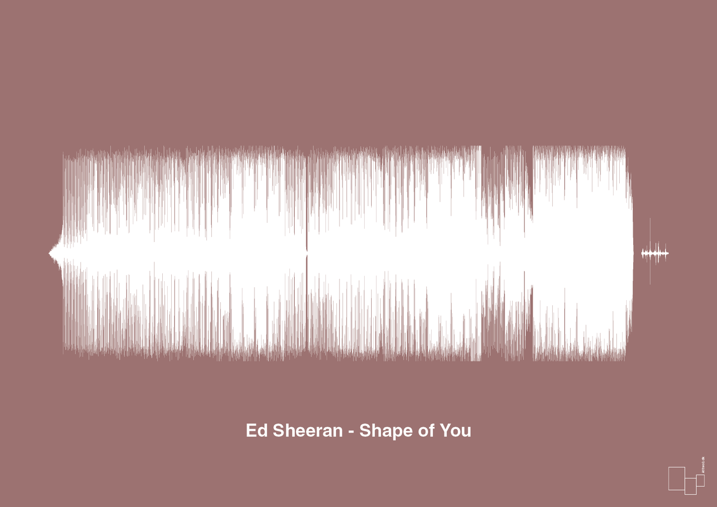 ed sheeran - shape of you - Plakat med Musik i Plum