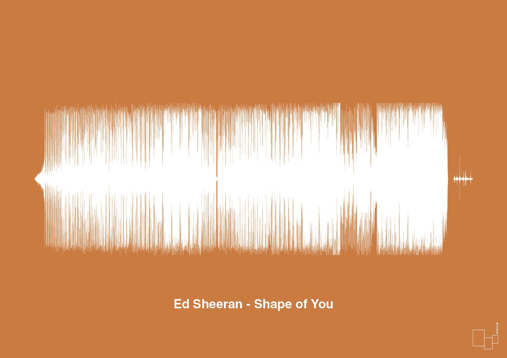 ed sheeran - shape of you - Plakat med Musik i Rumba Orange