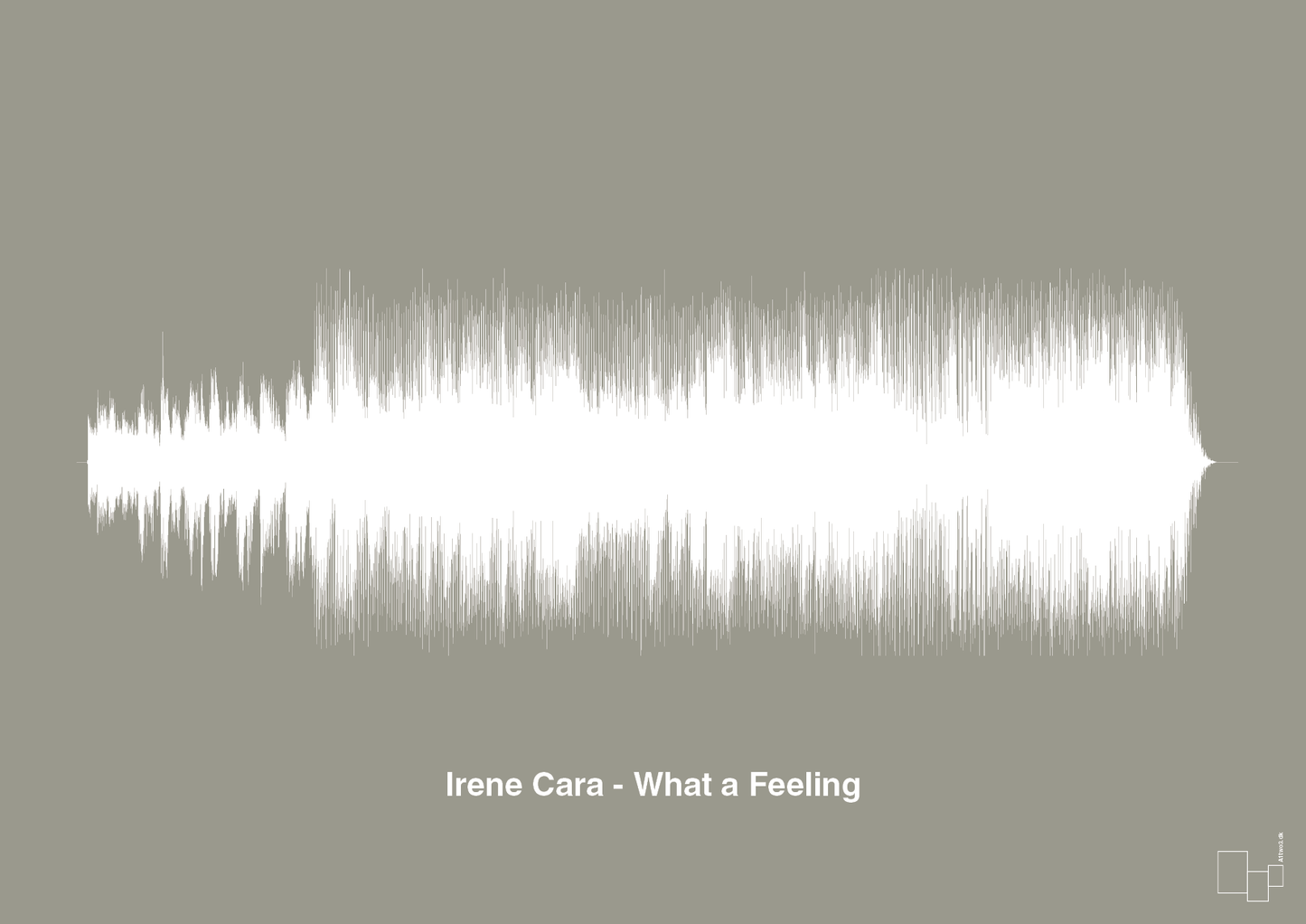 irene cara - what a feeling - Plakat med Musik i Battleship Gray