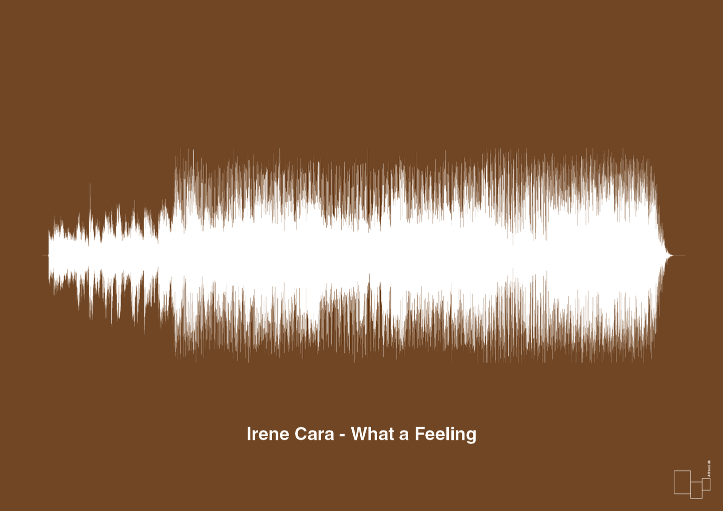irene cara - what a feeling - Plakat med Musik i Dark Brown