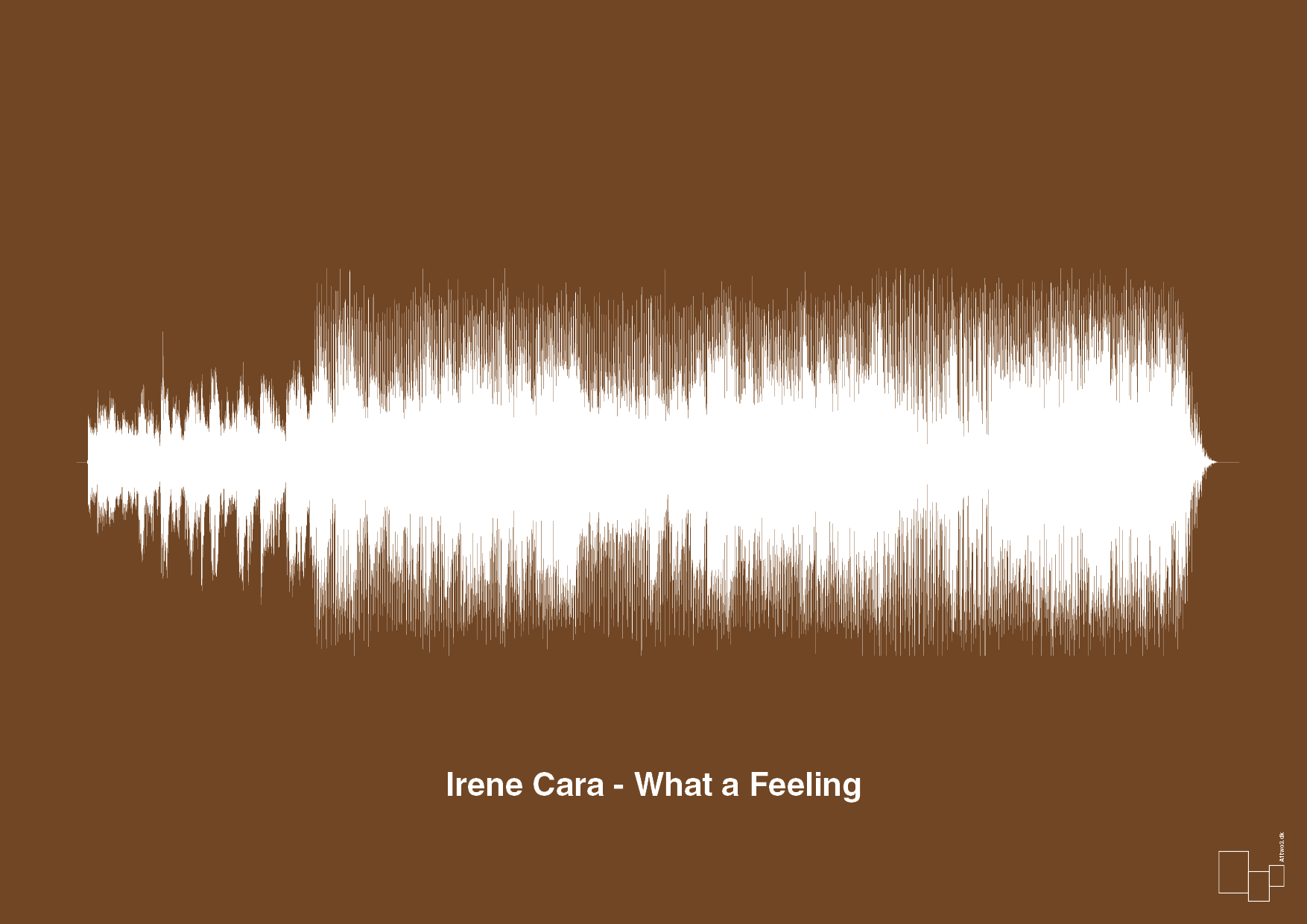 irene cara - what a feeling - Plakat med Musik i Dark Brown