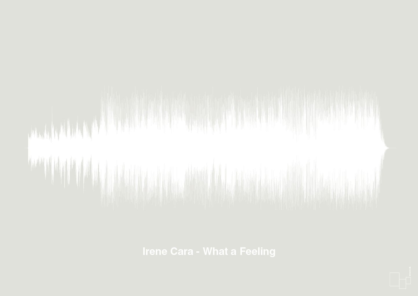 irene cara - what a feeling - Plakat med Musik i Painters White