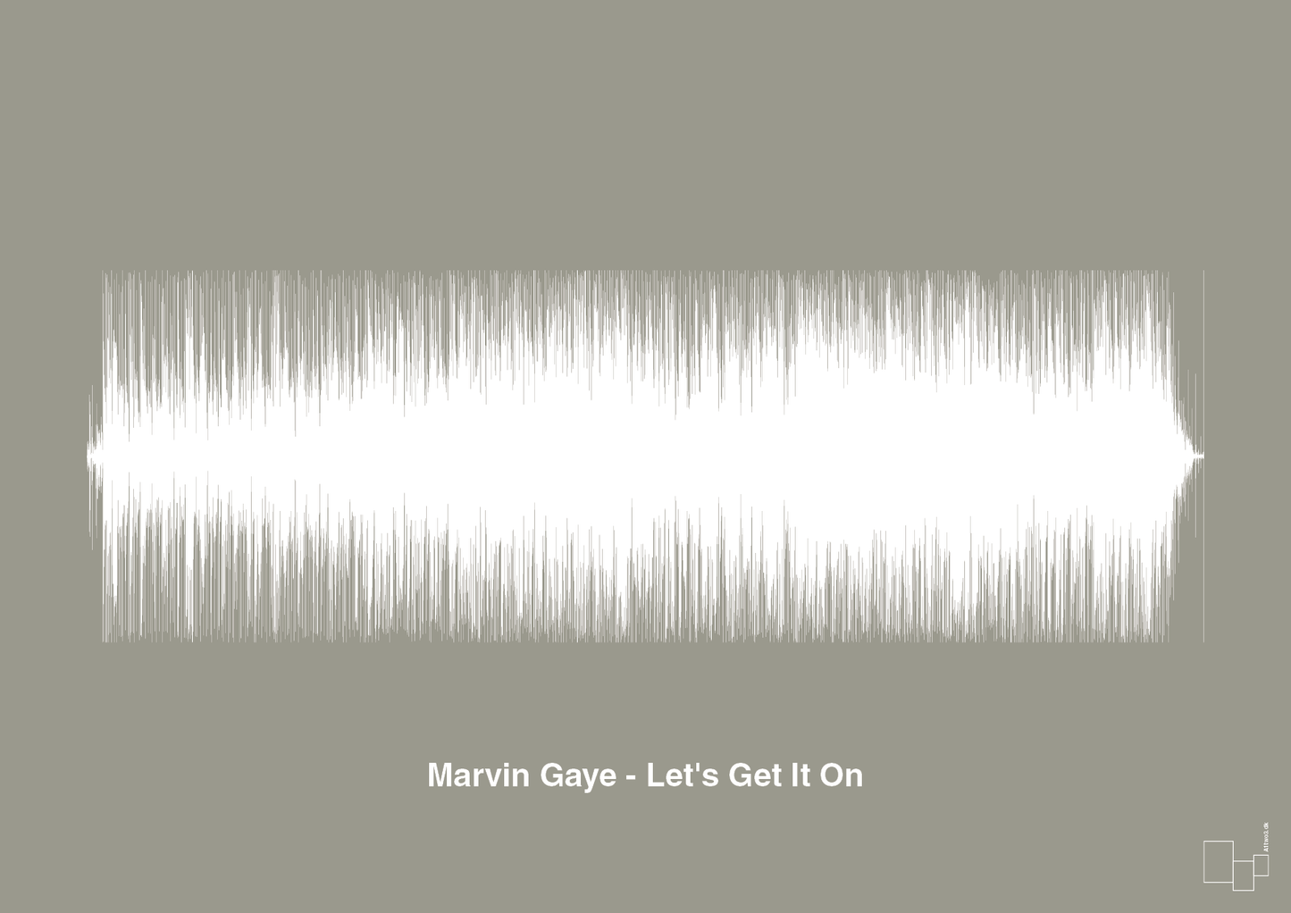 marvin gaye - let's get it on - Plakat med Musik i Battleship Gray