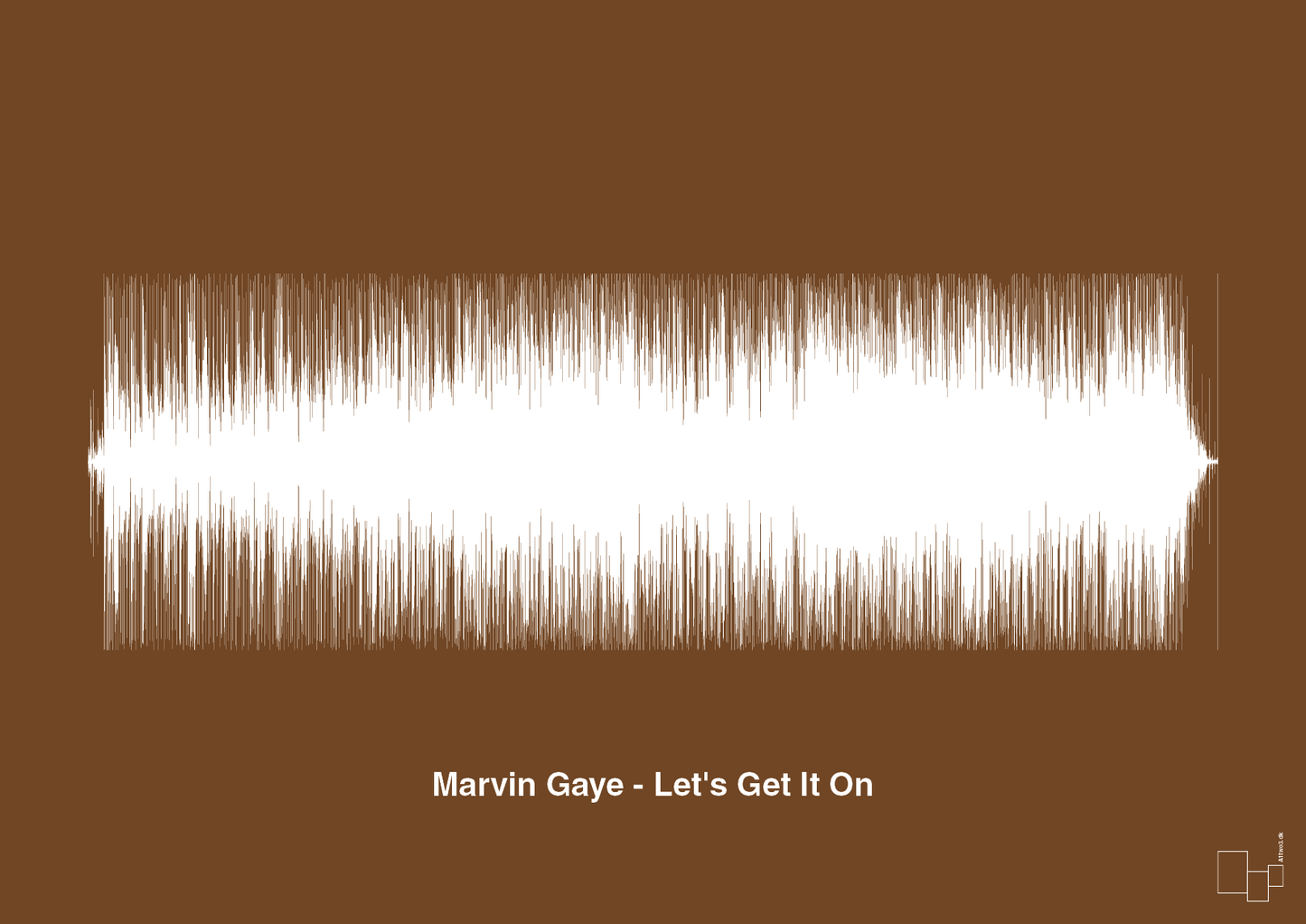 marvin gaye - let's get it on - Plakat med Musik i Dark Brown