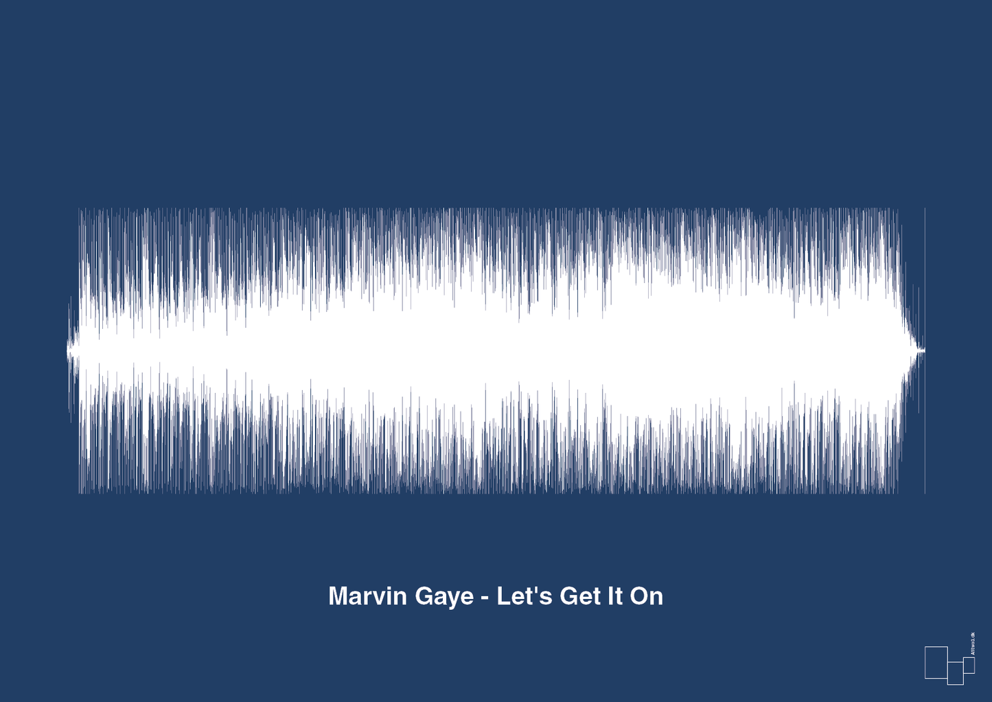 marvin gaye - let's get it on - Plakat med Musik i Lapis Blue