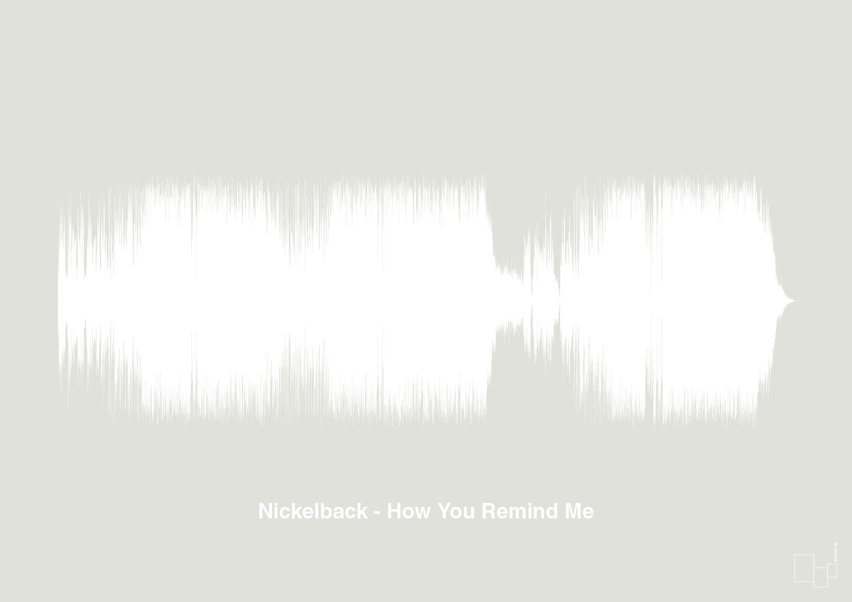 nickelback - how you remind me - Plakat med Musik i Painters White