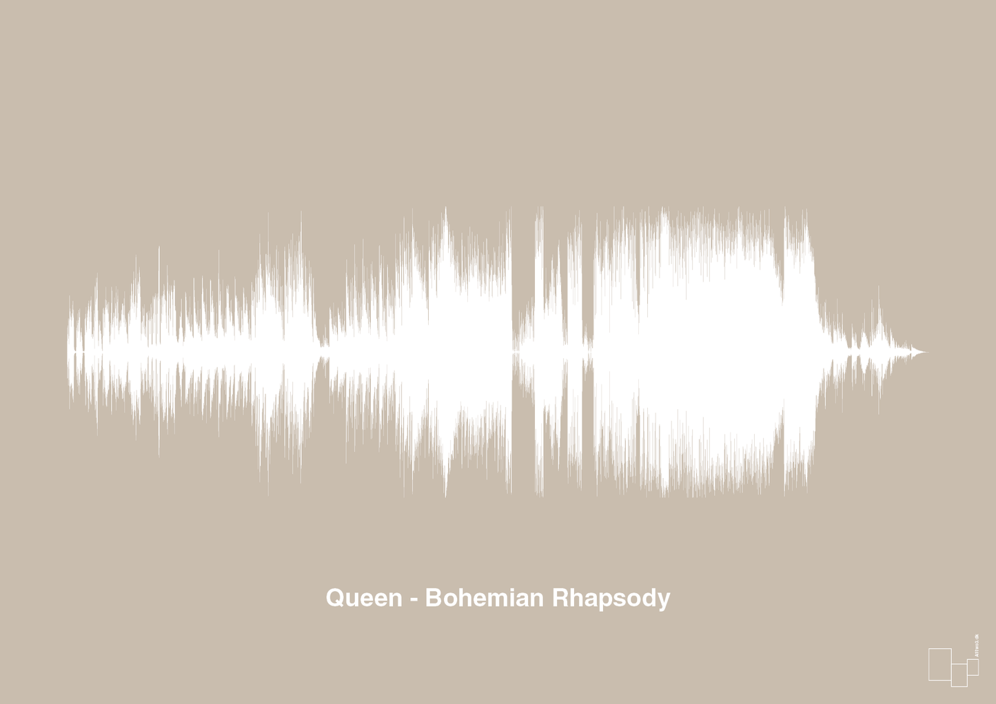 queen - bohemian rhapsody - Plakat med Musik i Creamy Mushroom