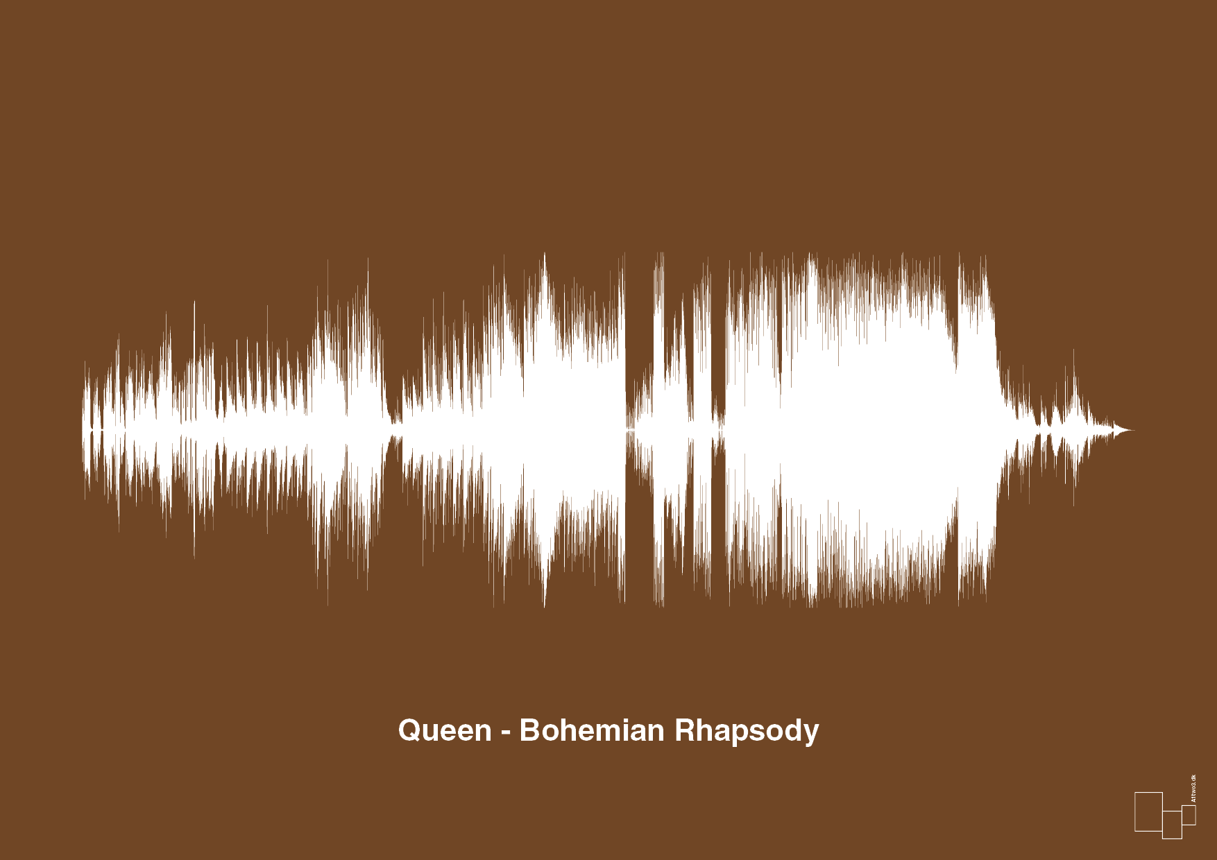 queen - bohemian rhapsody - Plakat med Musik i Dark Brown