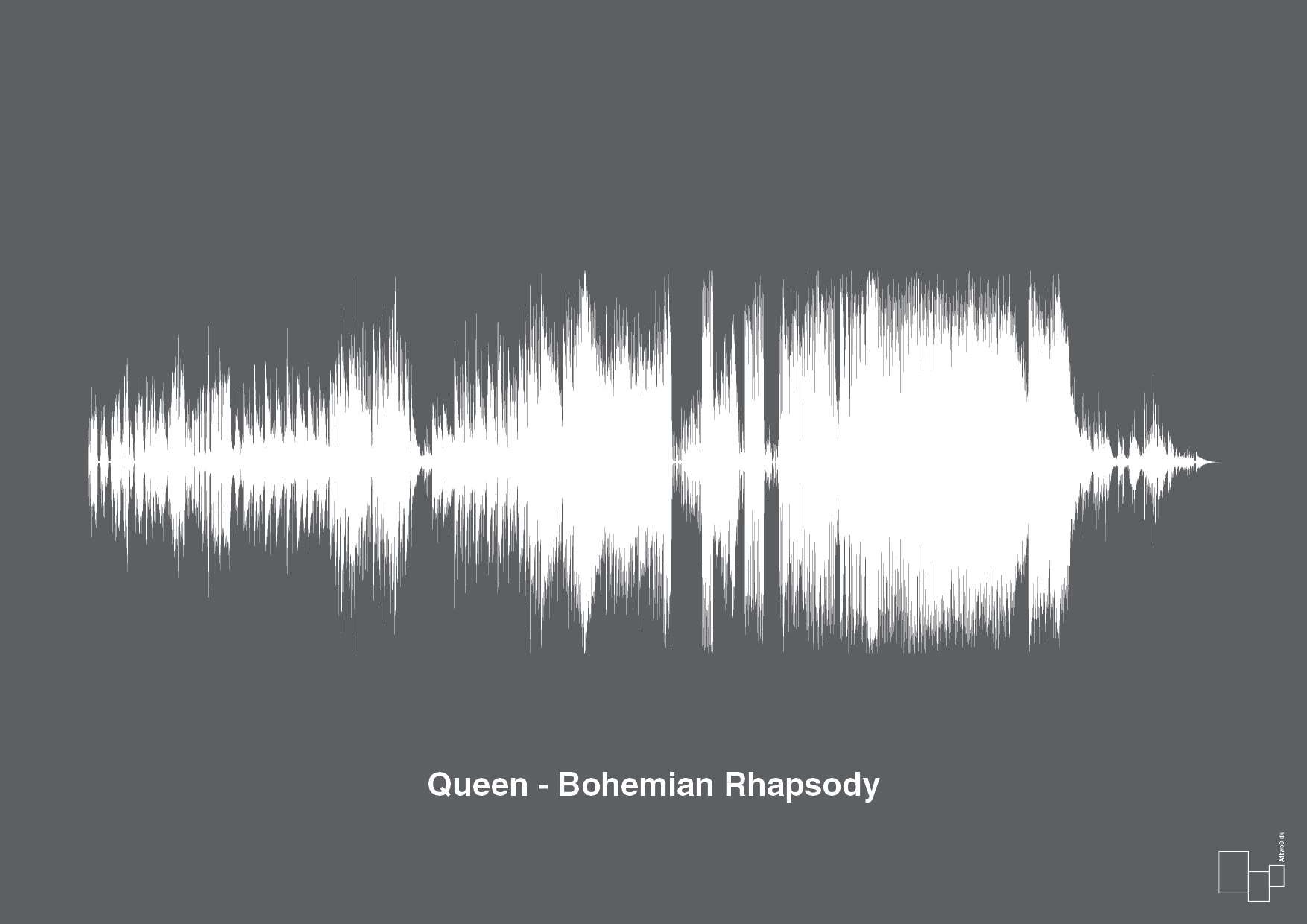 queen - bohemian rhapsody - Plakat med Musik i Graphic Charcoal