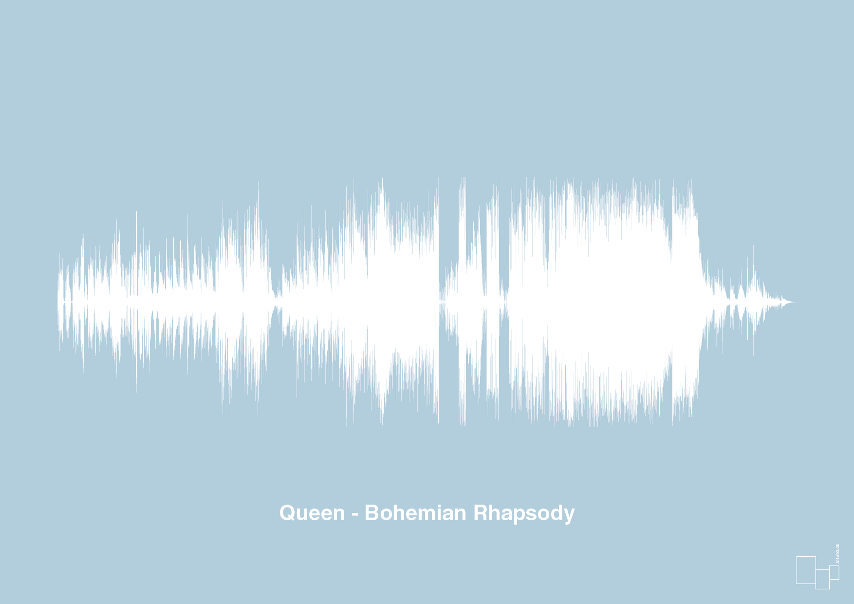 queen - bohemian rhapsody - Plakat med Musik i Heavenly Blue
