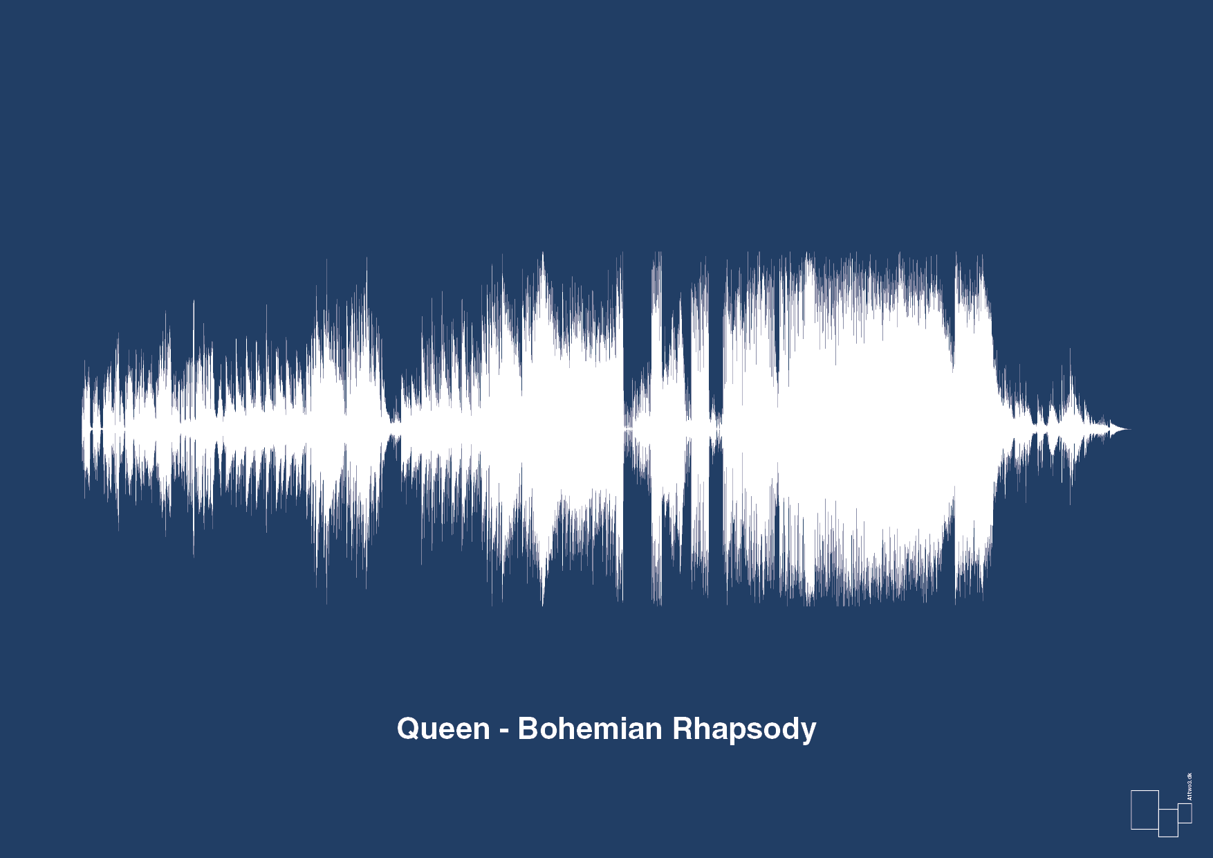 queen - bohemian rhapsody - Plakat med Musik i Lapis Blue
