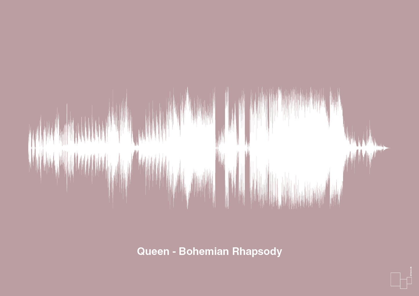 queen - bohemian rhapsody - Plakat med Musik i Light Rose